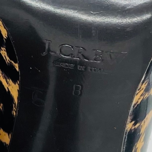 J.Crew Made in Italy Leopard Print Patent Leather Pump Heels, Sz 8 - Picture 12 of 12